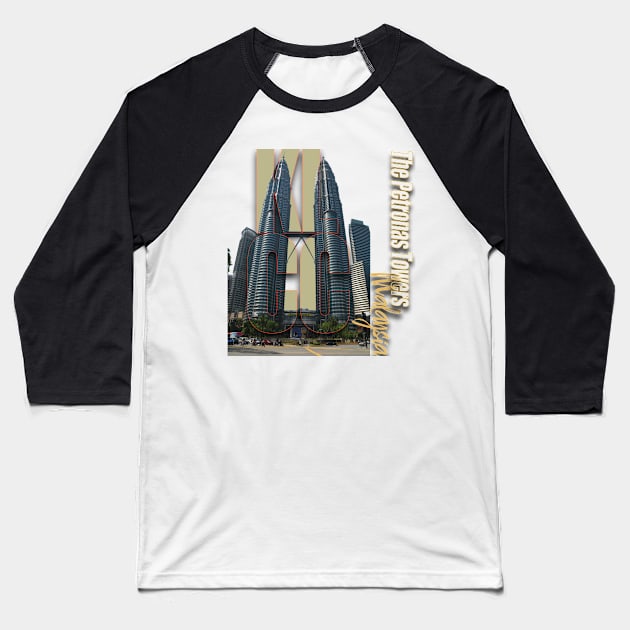 KLCC Malaysia Baseball T-Shirt by TeeText